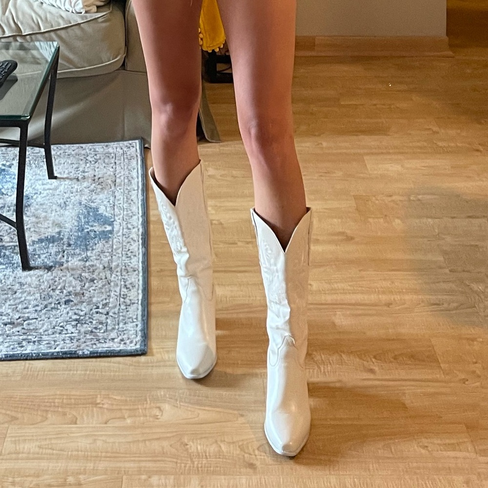 White cowboy boots